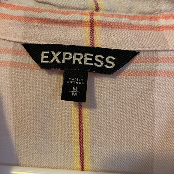 Express plaid button down shirt size M - Picture 2 of 10
